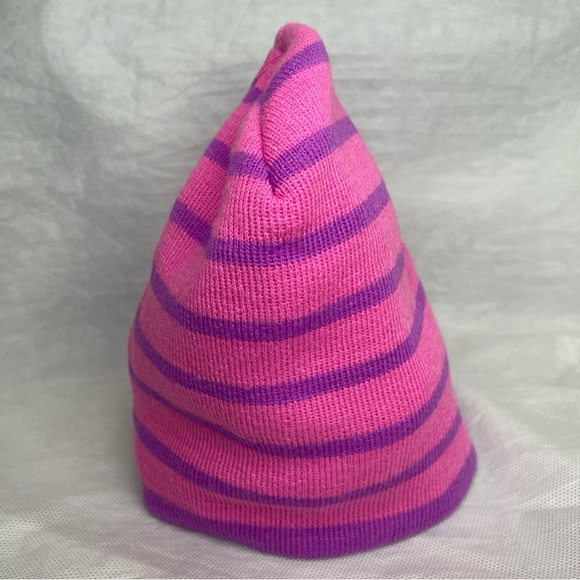 Sanrio Hello Kitty Beanie Hat Cap Womens OSFM Pink & Purple Striped 90s Y2K - Picture 5 of 14